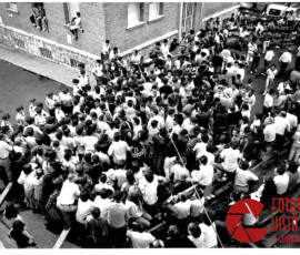 Ambiente del encierro de Guadalajara durante las Ferias y Fiestas de 1990
