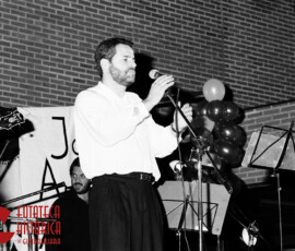 José Antonio Alonso presenta su disco De Fiesta en las Ferias de Guadalajara de 1990